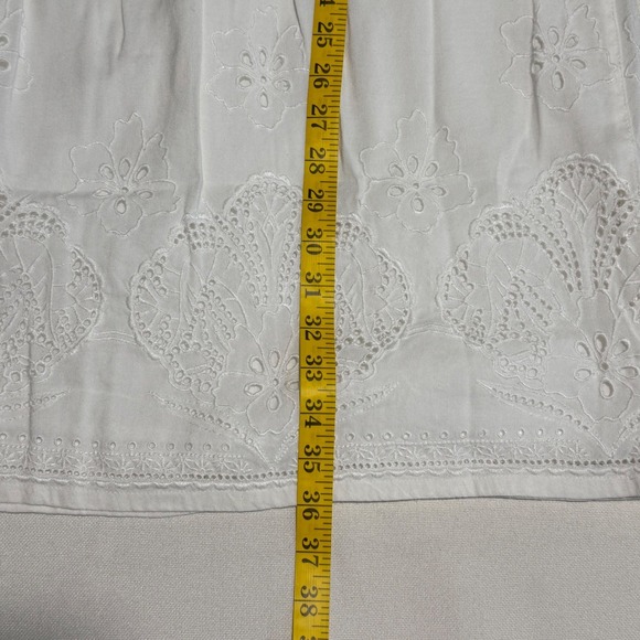 Tommy Bahama Women St. Lucia Linen Blend Dress White Eyelet Resortwear Boho - Picture 11 of 11